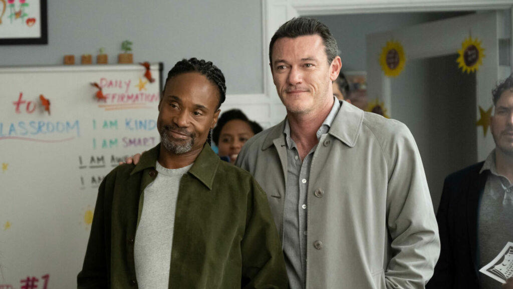 Billy Porter and Luke Evans in a promo still from Our Son