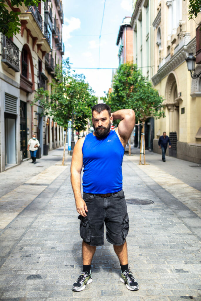 Jesus M standing on a quiet street (Image: Elska)