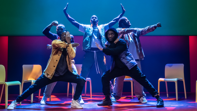 The cast of For Black Boys dancing on stage (Image: )