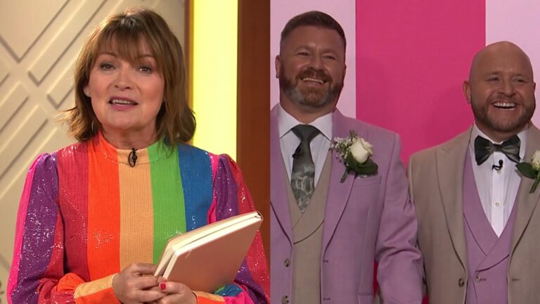 Lorraine conducted a gay wedding on her show