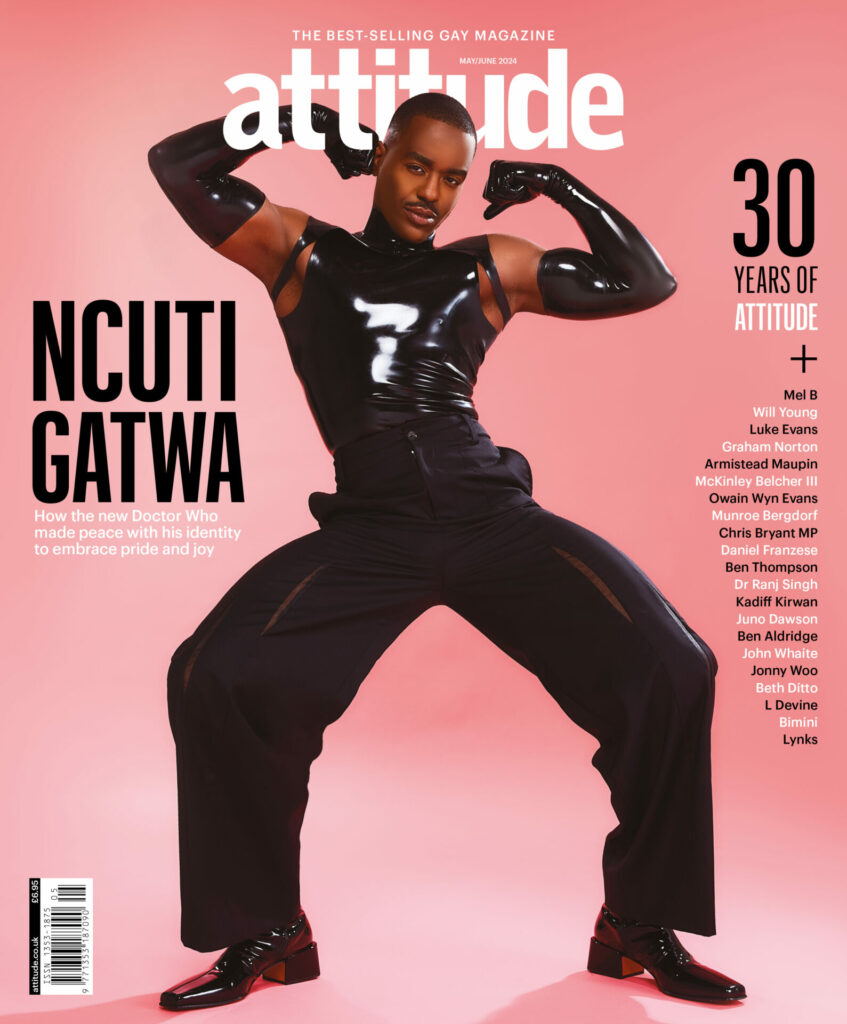 Ncuti Gatwa on the cover of Attitude magazine issue 358  