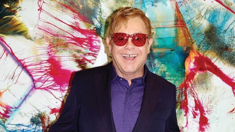 Elton John on the cover of his album Wonderful, Crazy Night