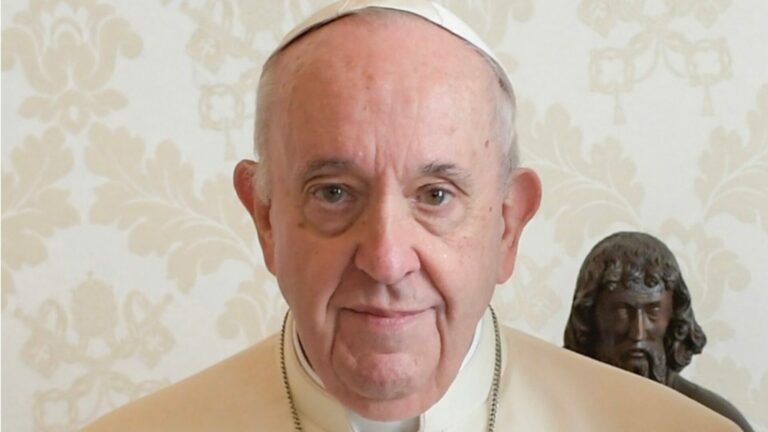 A close up of Pope Francis