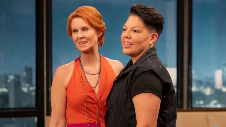 Cynthia Nixon and Sara Ramirez in And Just Like That...