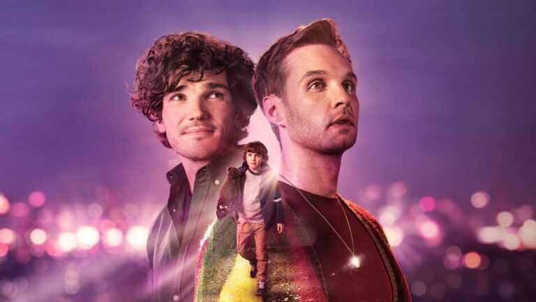 Fra Fee and Sion Daniel Young in a press shot for Lost Boys and Fairies (Image: BBC One)