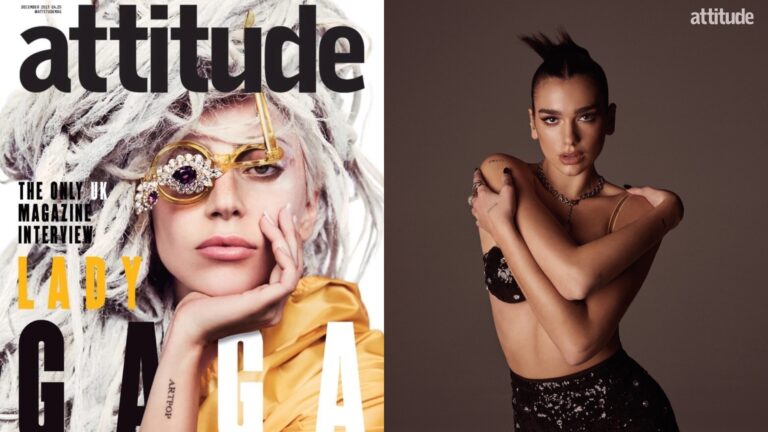 Lady Gaga and Dua Lipa in Attitude (Images: Attitude)