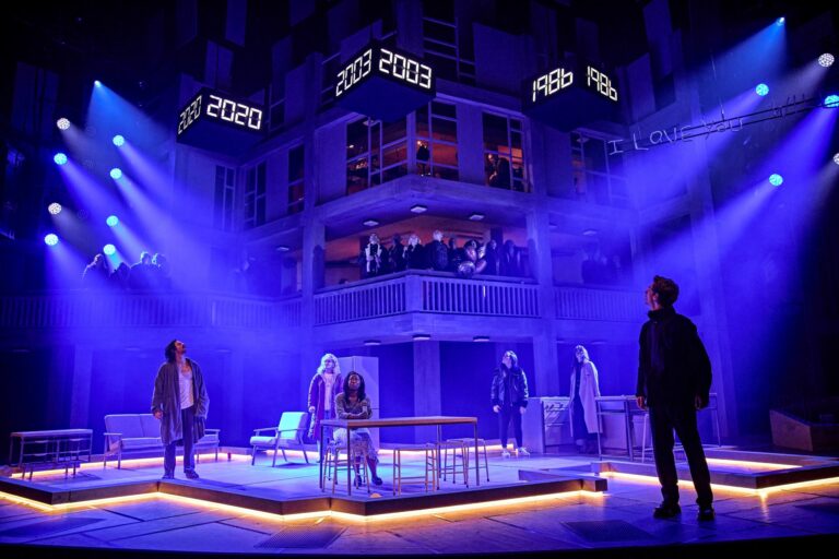 The cast of Standing at the Sky's Edge in the West End