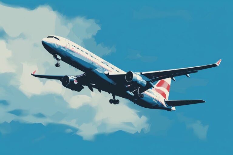 AI image of a plane flying in the sky