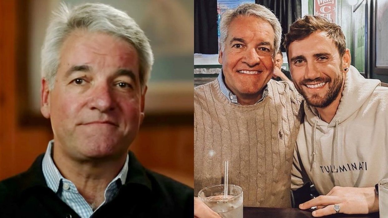 Andy King, and right, with his husband Craig McBlain (Images: Netflix/realandyking)