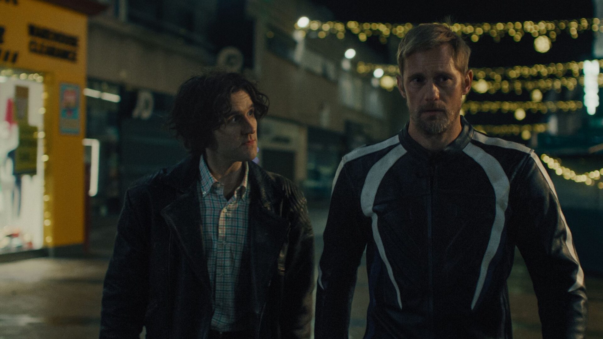 Harry Melling and Alexander Skarsgård in Pillion