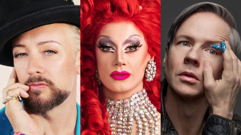Close ups of Boy George, Divina De Campo and John Cameron Mitchell (Images: Sony/BBC/Matthew Placek)