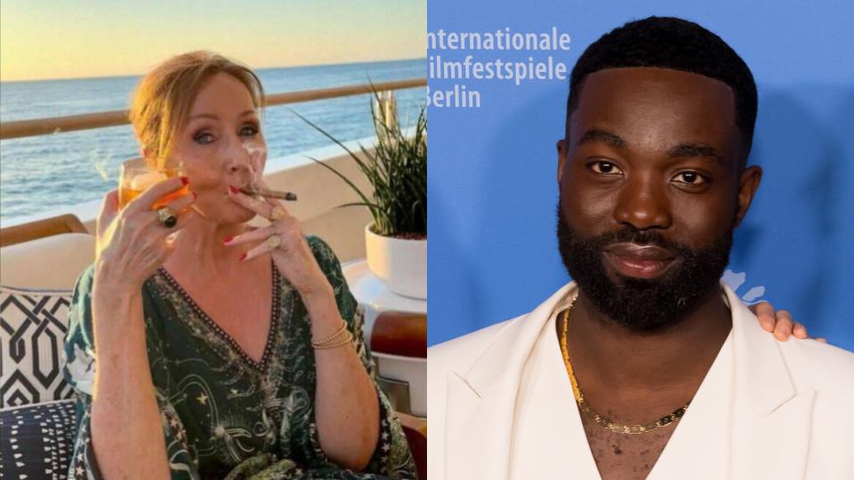 JK Rowling and Paapa Essiedu