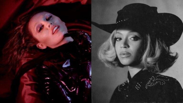 Miley Cyrus and Beyoncé