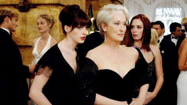 Anne Hathaway, Meryl Streep and Emily Blunt in The Devil Wears Prada