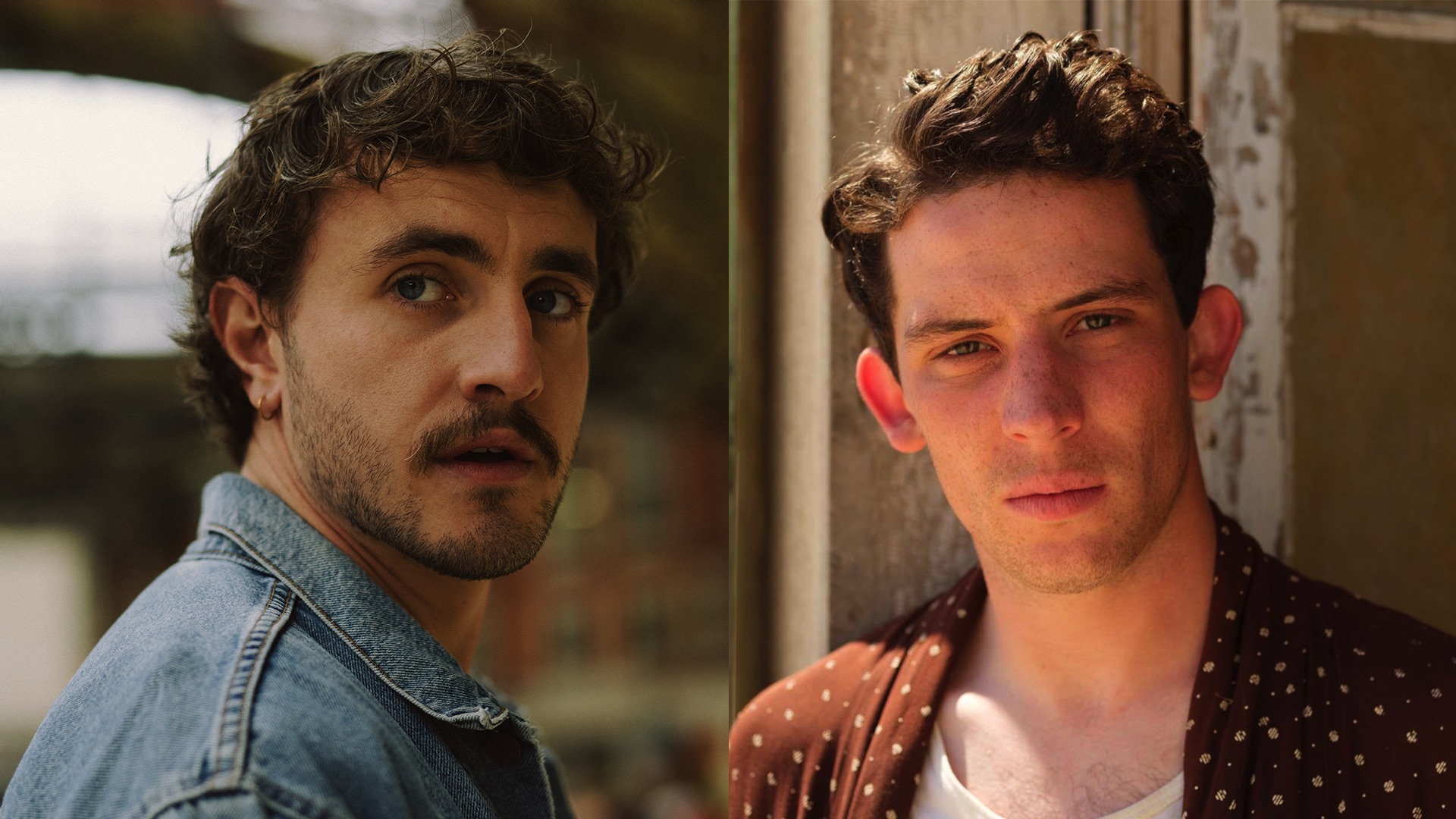 Paul Mescal and Josh O'Connor head and shoulders shots