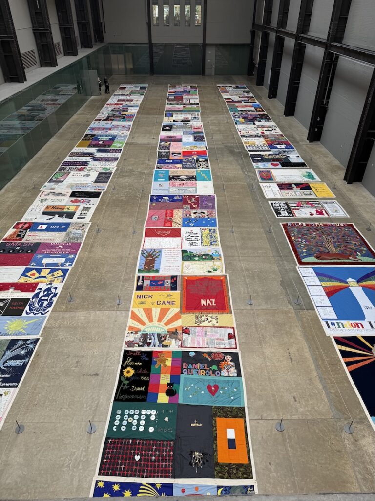a high view of quilt