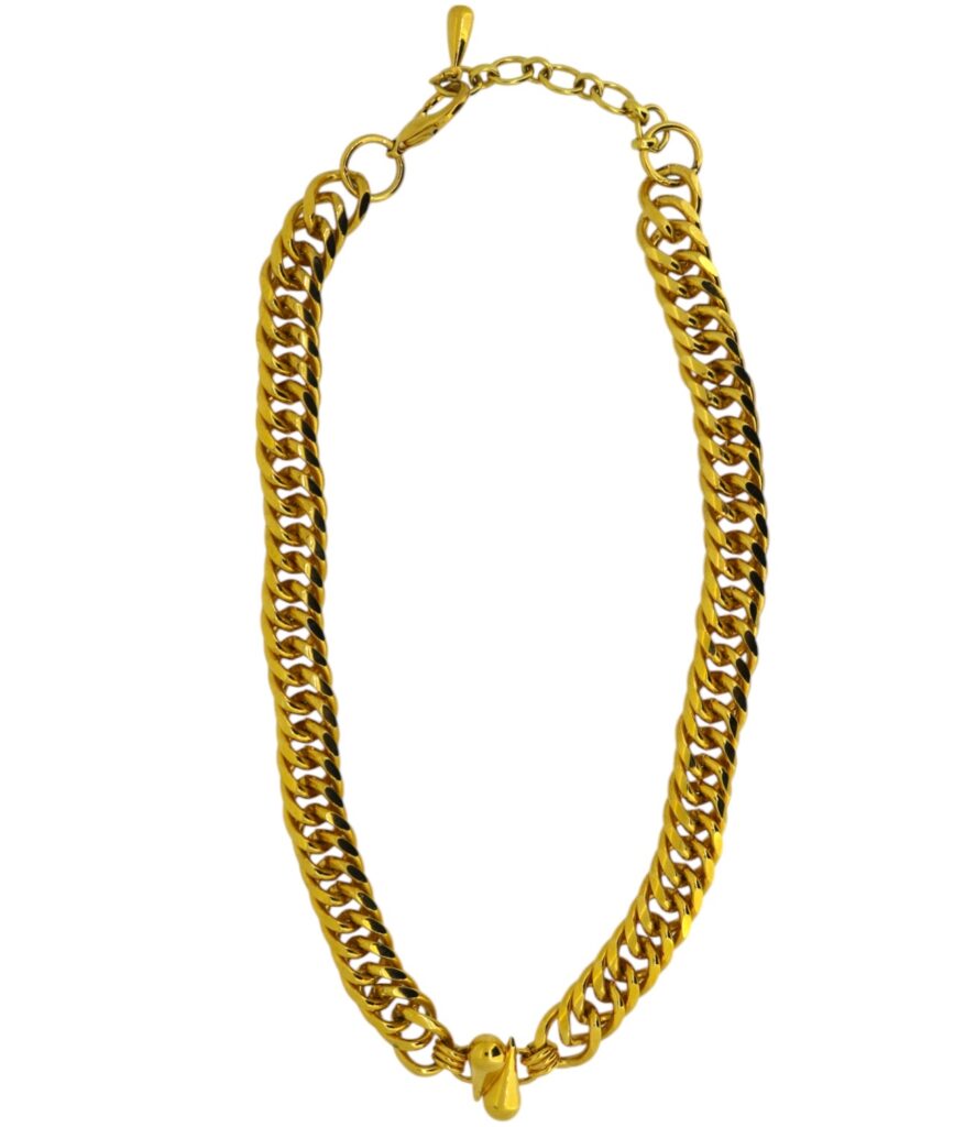 Gold chunky chain necklace