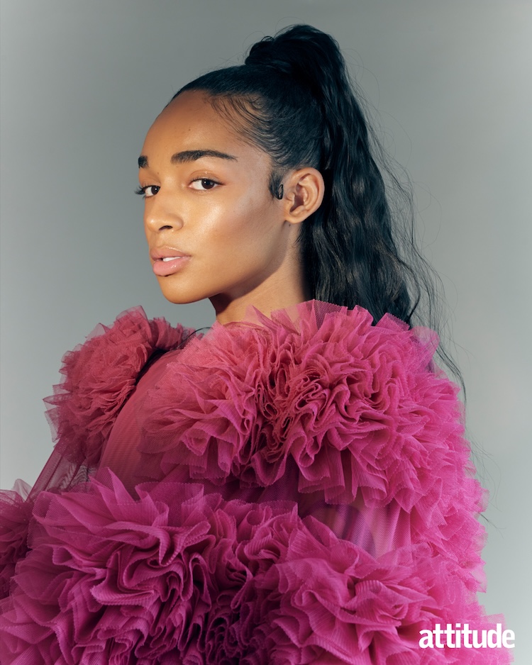 Alex in pink tulle top