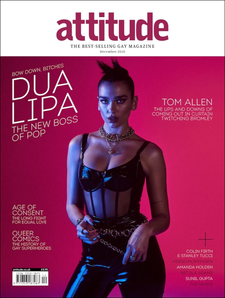 dua lipa on he cover of attitude