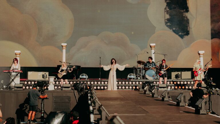 The Last Dinner Party on stage at BST Hyde Park in London