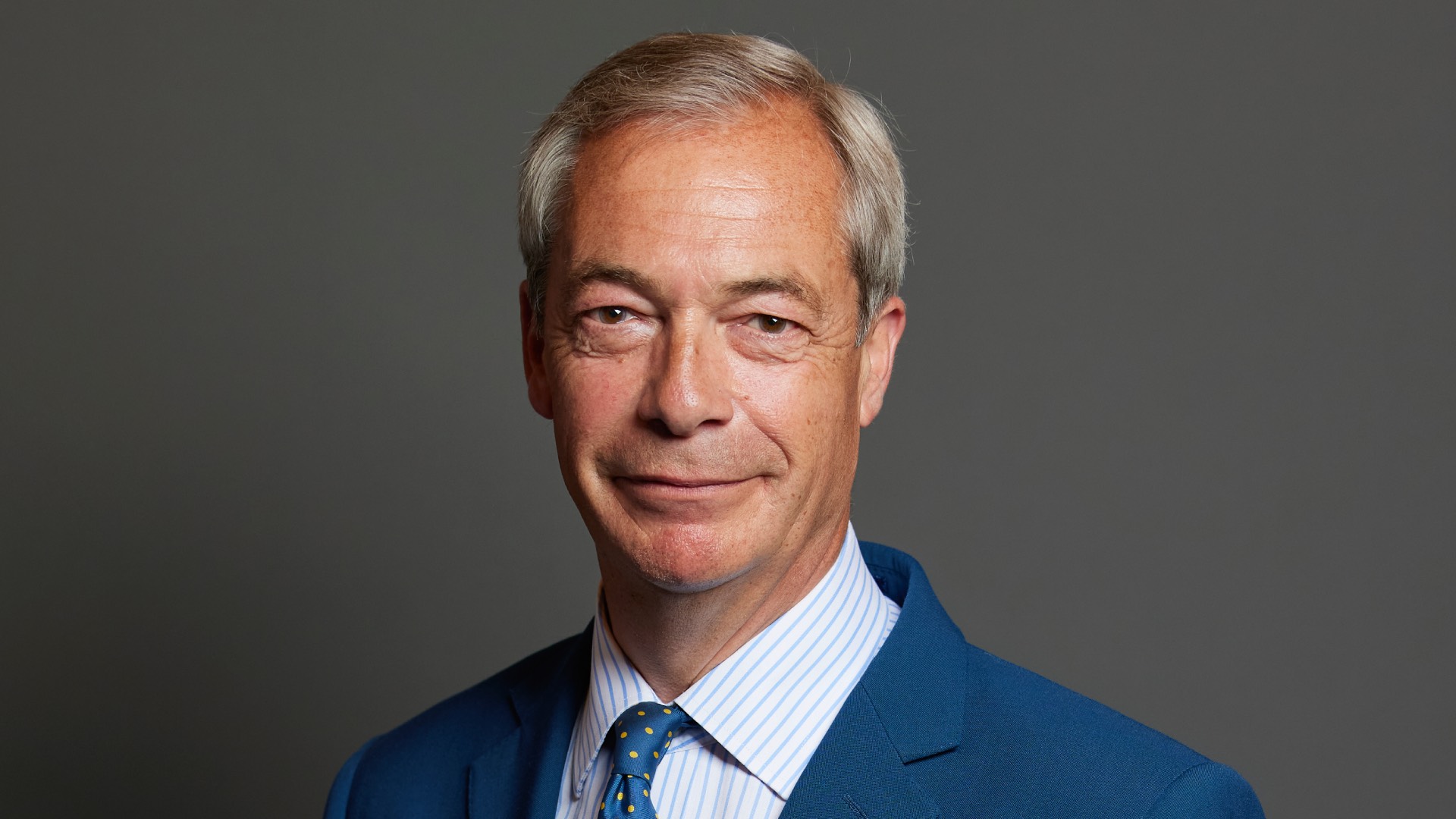 head and shoulders of Nigel Farage