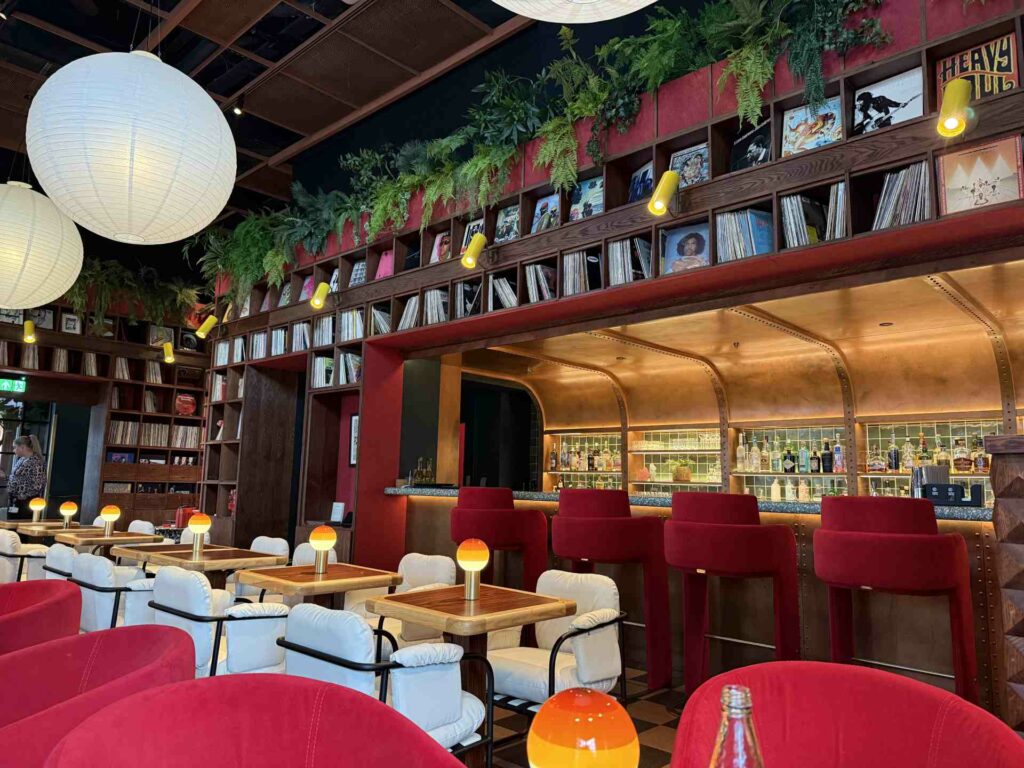 The bar inside Virgin Hotels London-Shoreditch