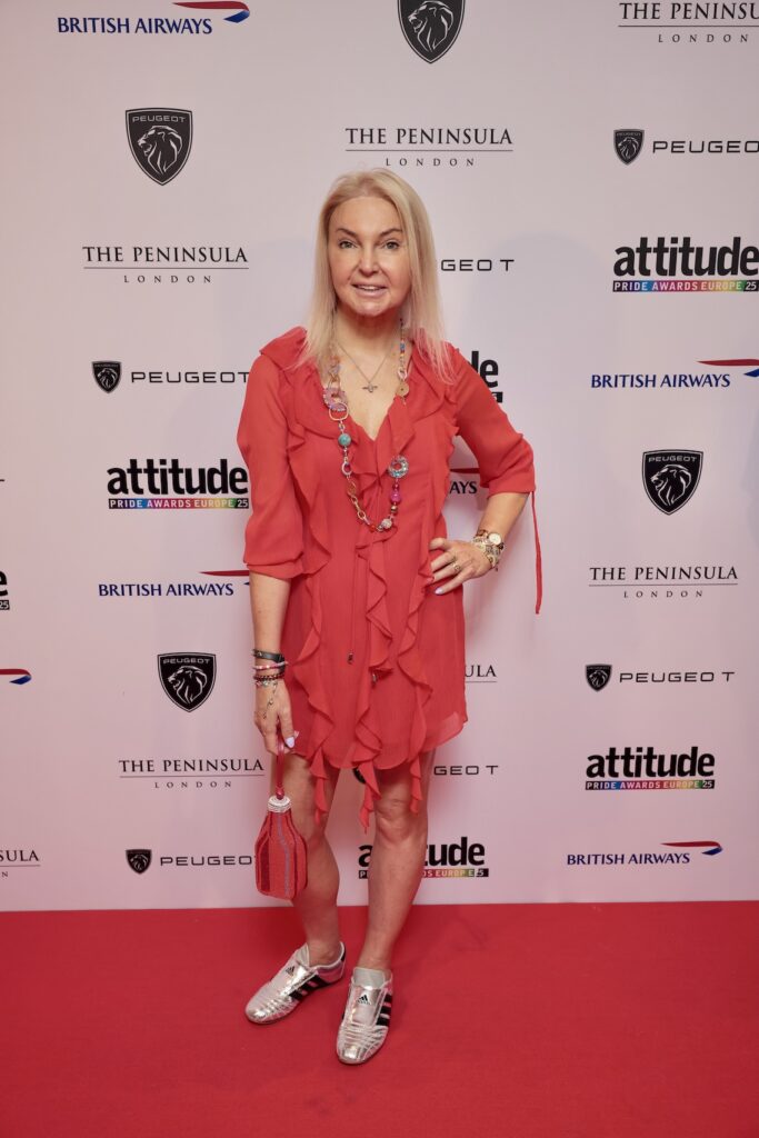 India willighboy in a pink dress on the carpet