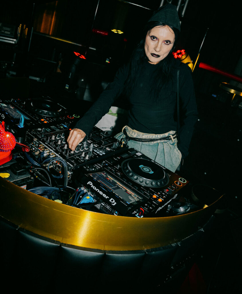 Princess Julia playing the DJ decks at the W London's Perception Lounge