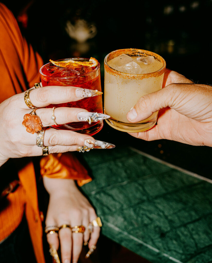 Cocktails from the Perception Lounge's bar
