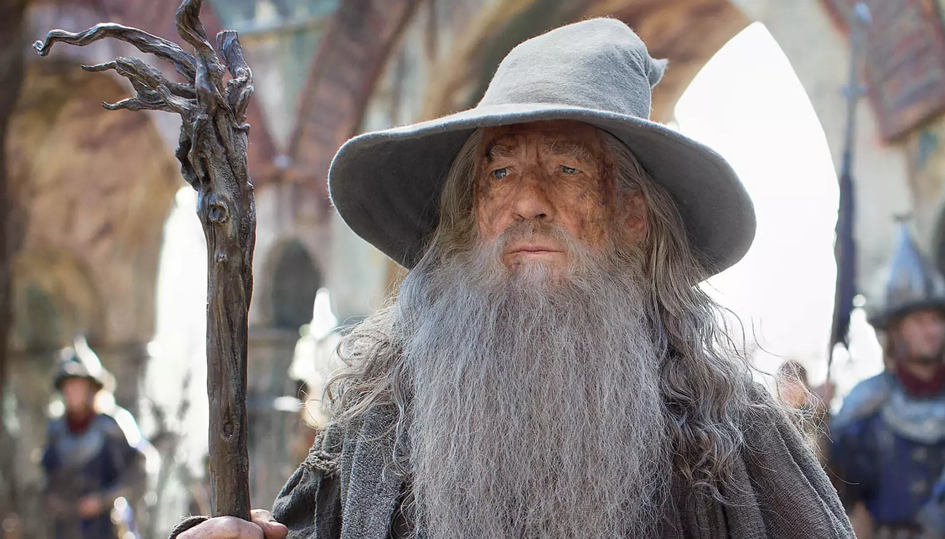 Ian McKellen as Gandalf the Grey in-costume