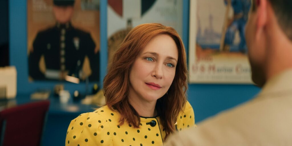 Vera Farmiga as Barb Cope talking to a man (Image: Netflix)