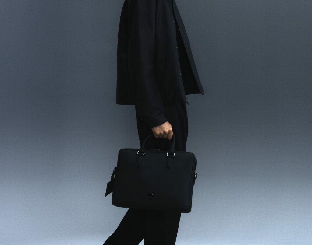 Close-up of the Dior Men's CD Icon briefcase
