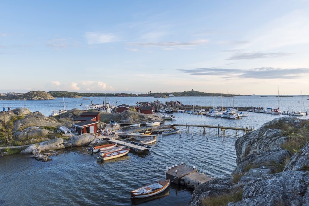 A blissful scene in Gothenburg Archipelago - waters, boats, houses