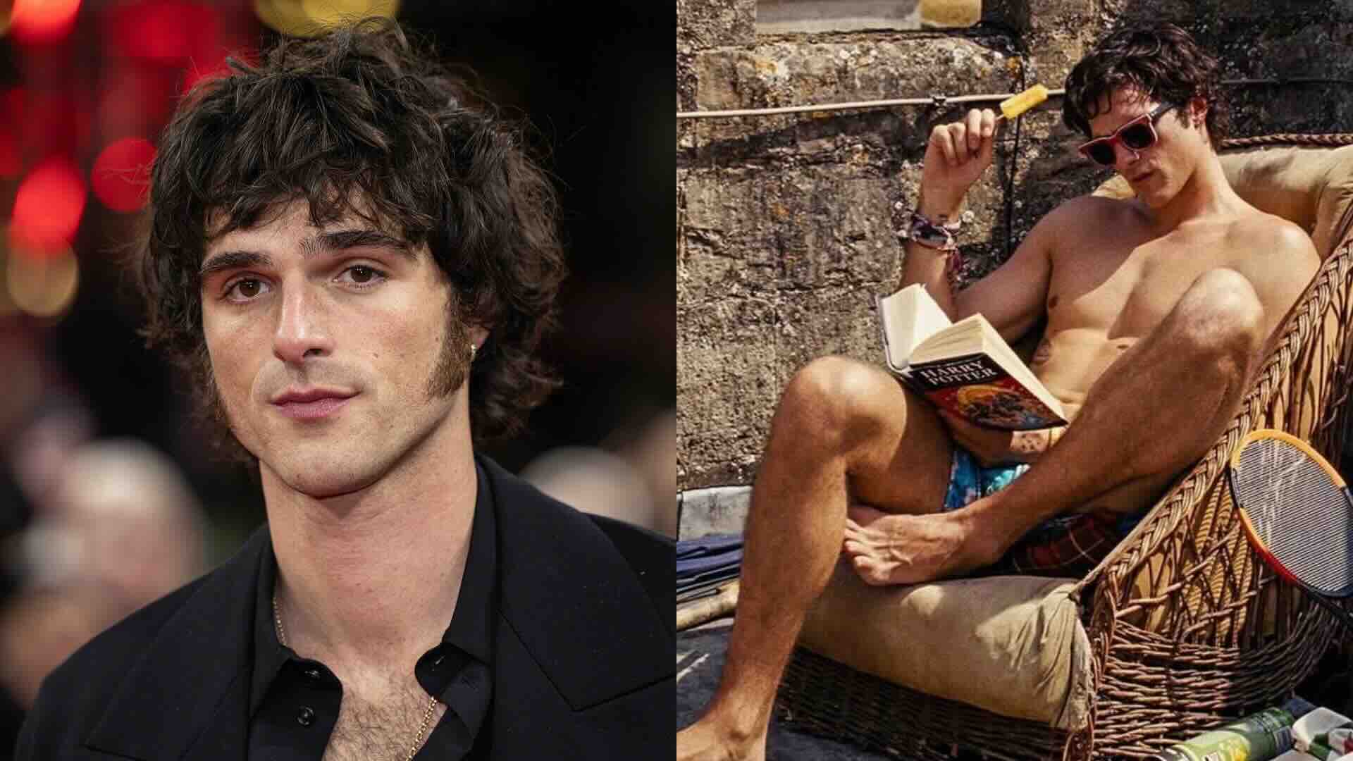 Jacob Elordi seen on a red carpet and in Saltburn
