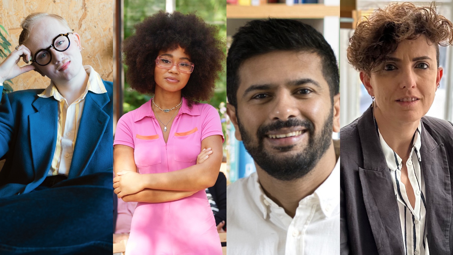 composite of Jamie Windust, Mikaela Loach, Dhiren Doshi-Smith and Marley Conte