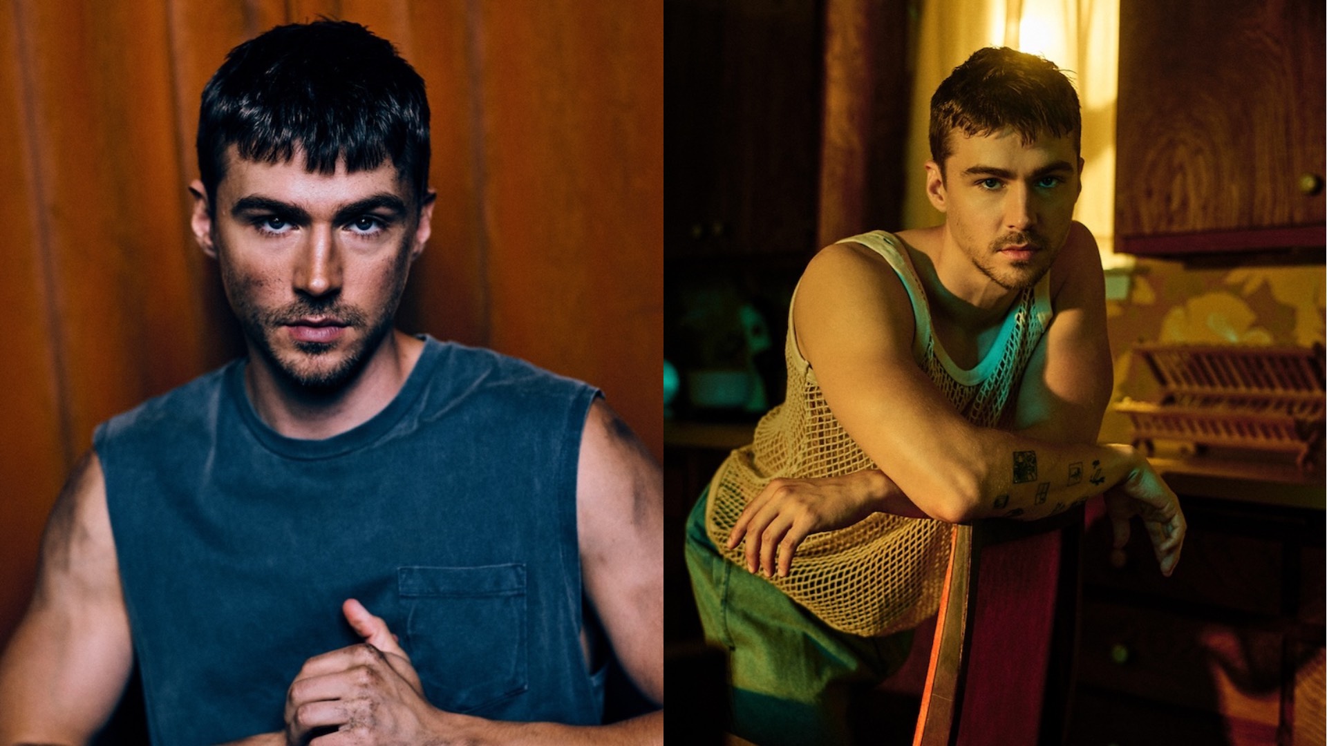 Miles Heizer in his Attitude cover shoot (Images: Attitude/Leigh Kelly)