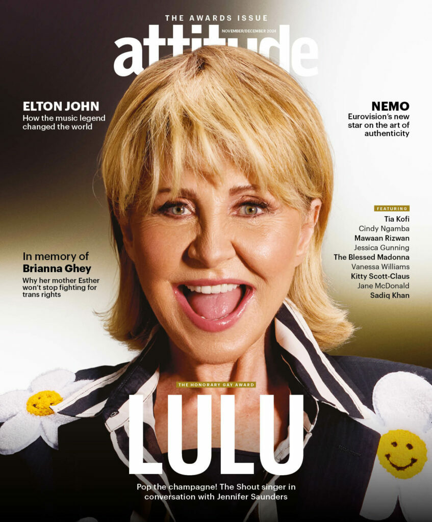 Lulu on the front cover of Attitude Magazine