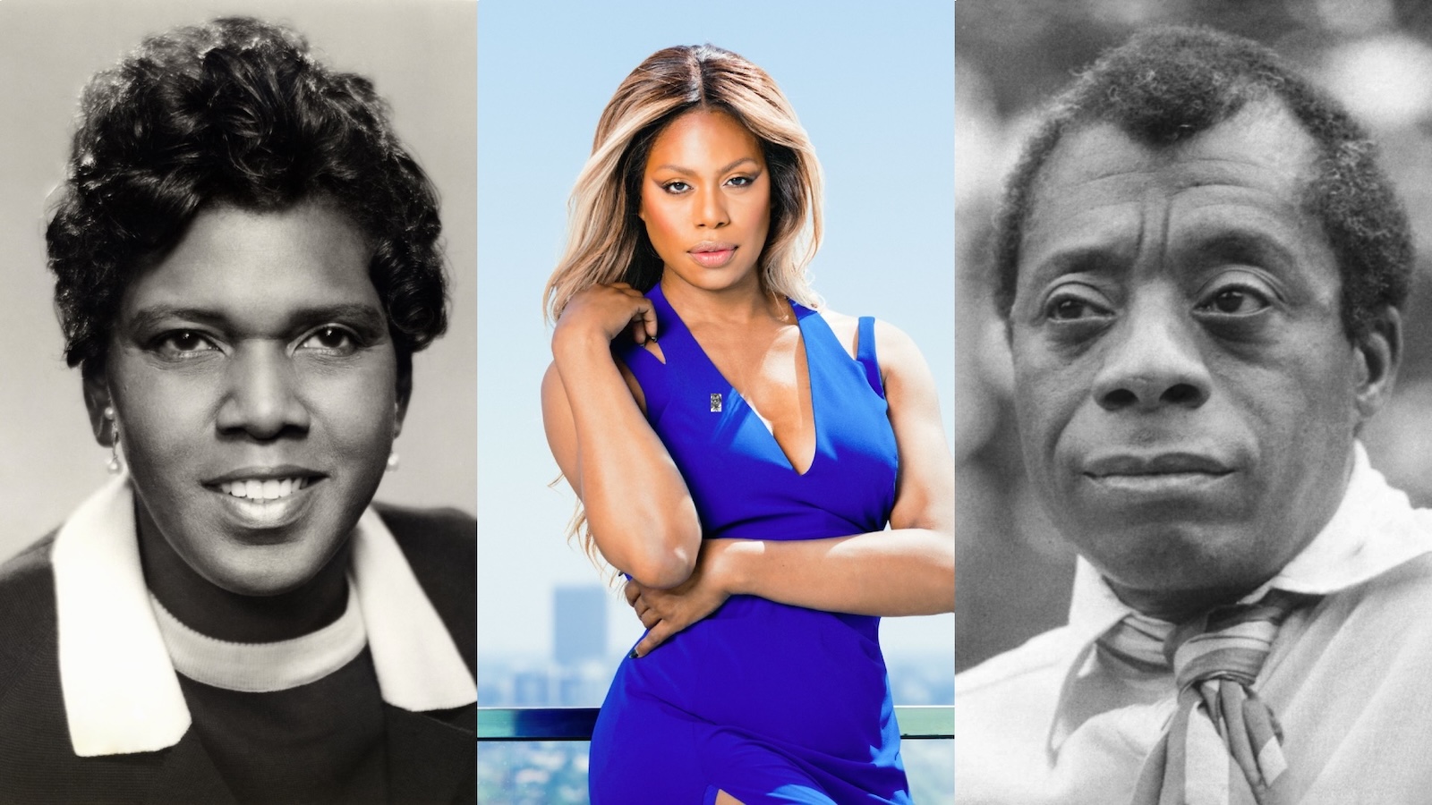 Barbara Johnson, Munroe Bergdorf and James Baldwin