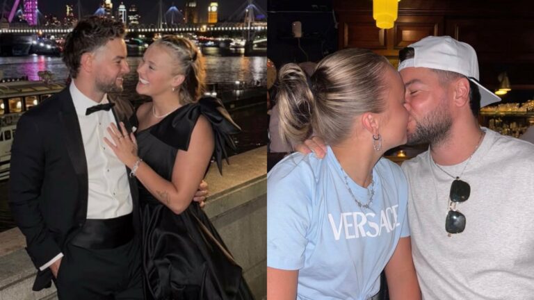 Chris Hughes and Jojo Siwa kissing and cuddling