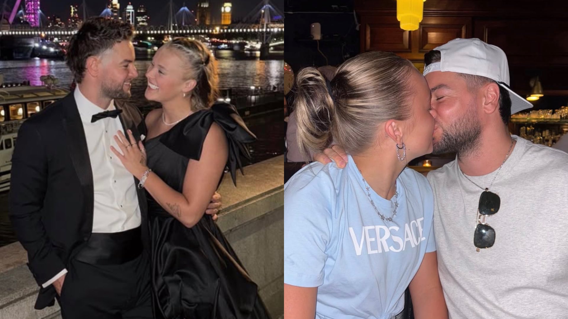 Chris Hughes and Jojo Siwa kissing and cuddling