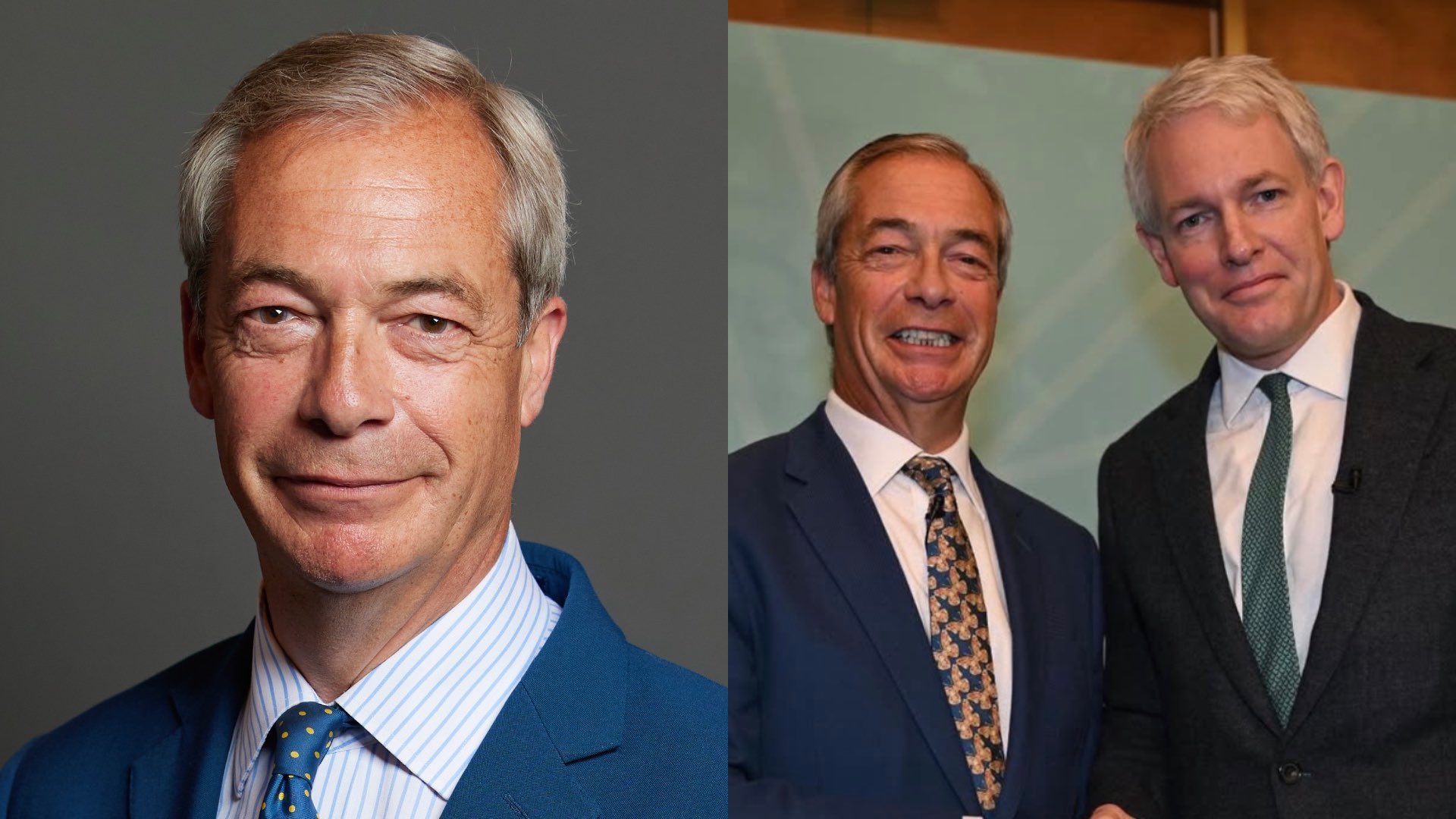 Nigel Farage and Danny Kruger shaking hands