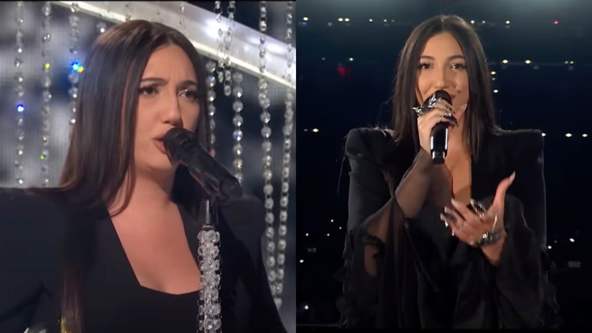 Israel's Yuval Raphael performing at Eurovision 2025
