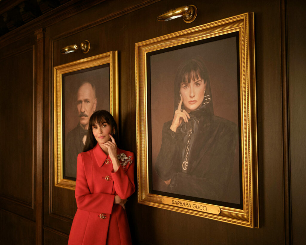 Actress Demi Moore in character for Gucci's short film The Tiger directed by Spike Jonze.