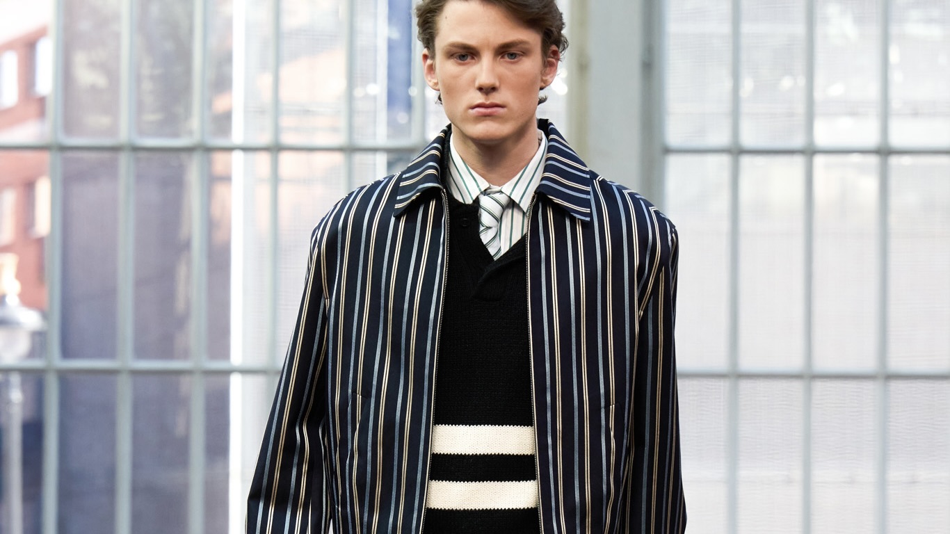 A look from Daniel Fletcher's Spring/Summer 2026 Mithridate collection presented at London Fashion Week