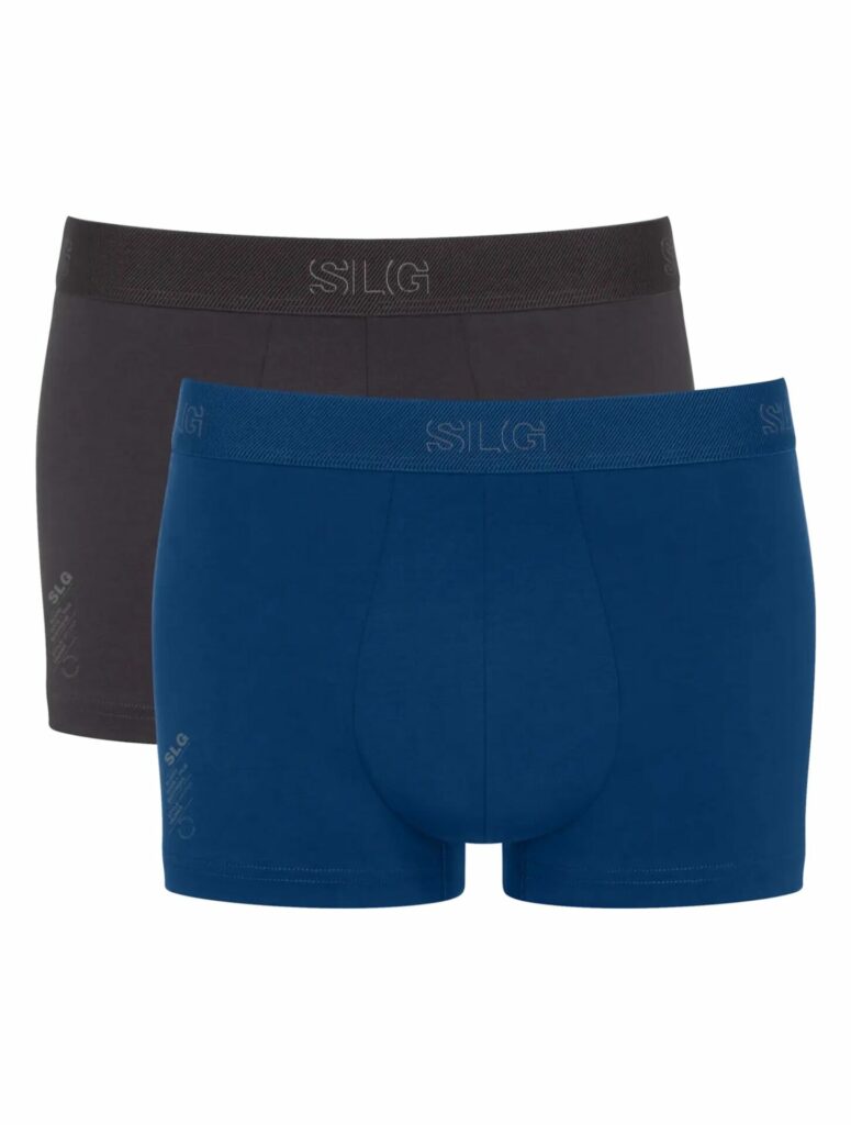 Sloggi SLG base trunks twinset in black and blue