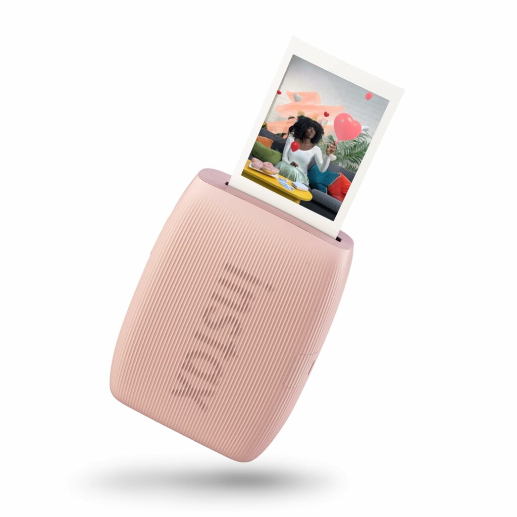 A pink Instax Mini Link 3 photo printer