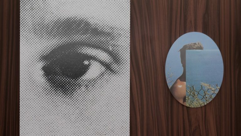 Close-up of the artwork by Pacifico Silano that decorated the Acne Studios Spring/Summer 2026 show at Paris Fashion Week.