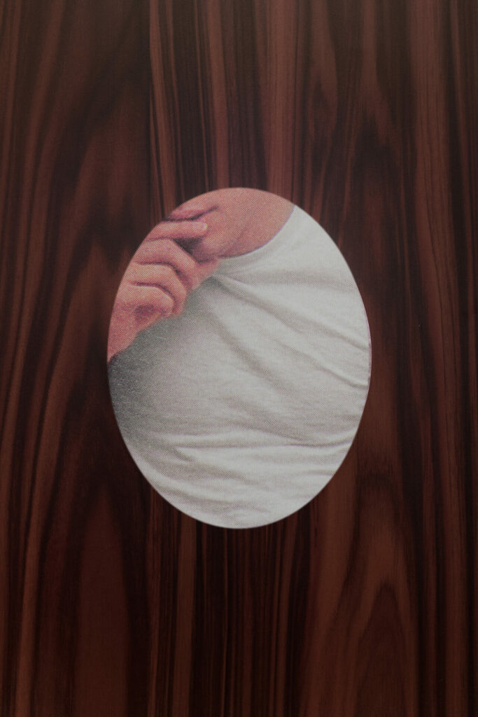 A close-up of Pacifico Silano's work at the Acne Studios show at Paris Fashion Week