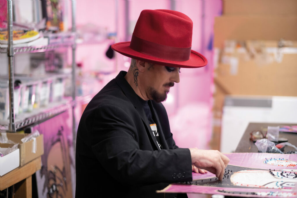 Boy George in the studio