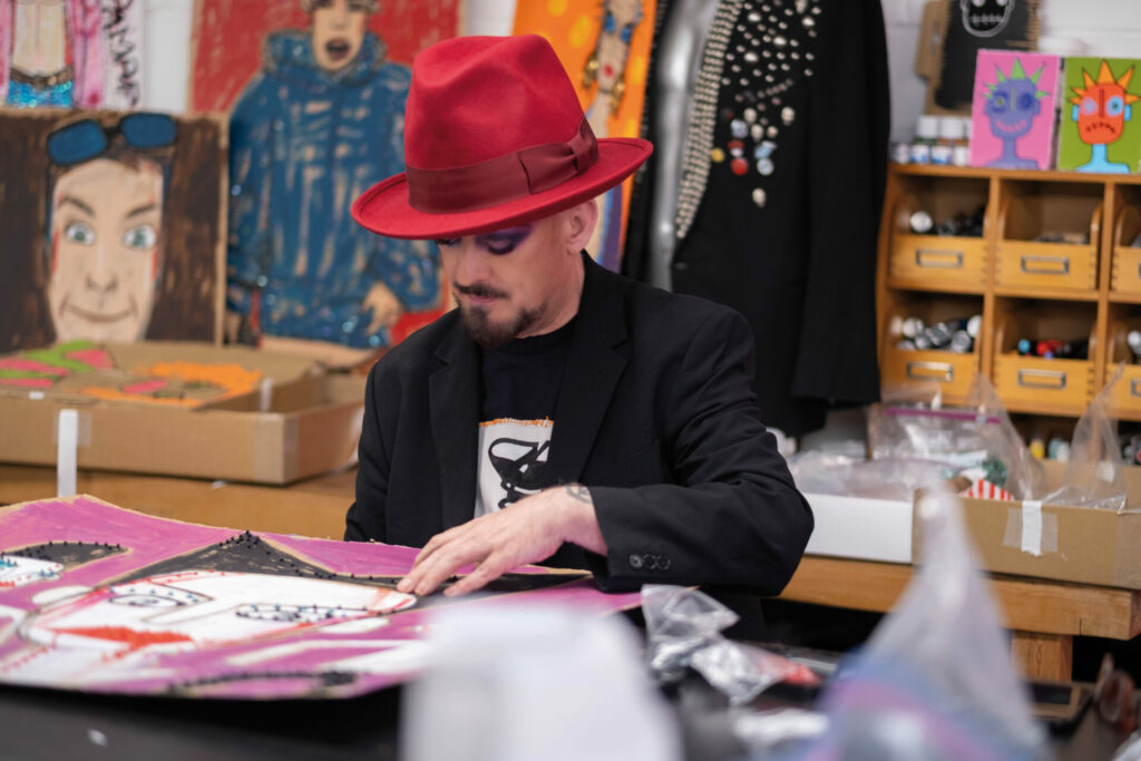Boy George in the studio